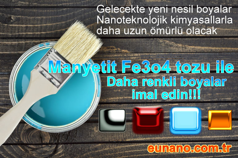 Manyetite ile boya ve pigmentler daha zengin bir hal alıyor boya ve pigmentlerde manyetite
